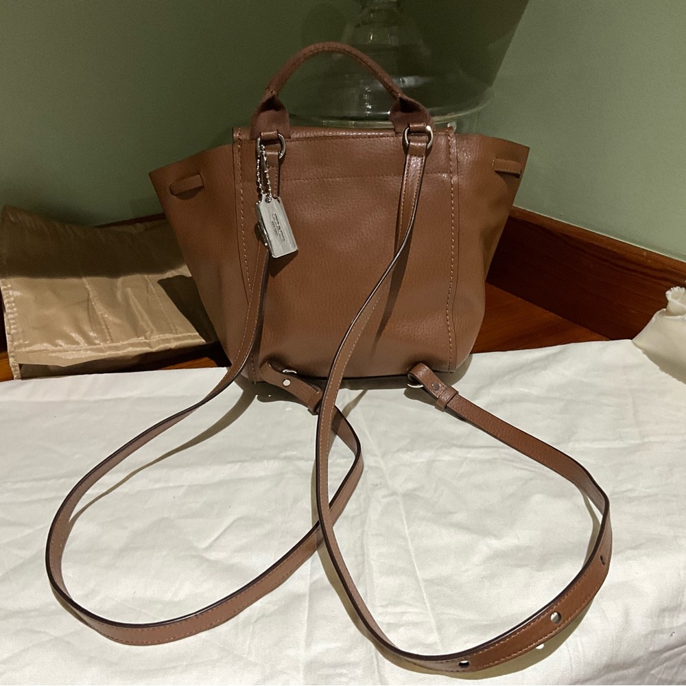 Coach Tan Leather Women's Backpack - Picture 2 of 7